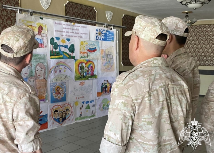 В астраханском батальоне Росгвардии чествовали многодетных военнослужащих